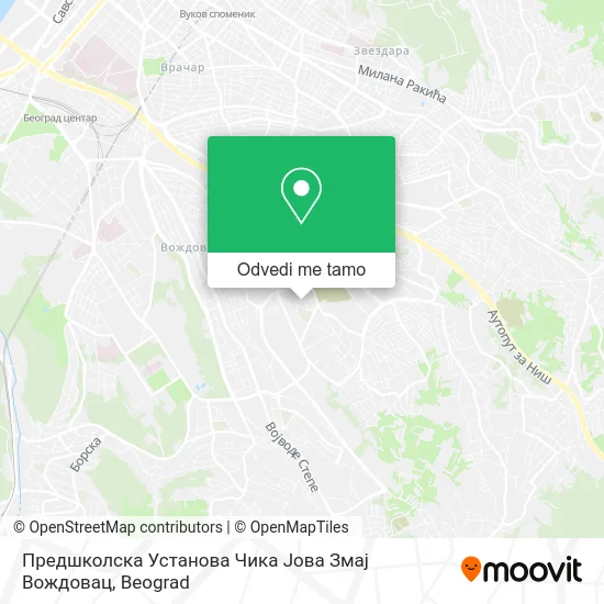 Предшколска Установа Чика Јова Змај Вождовац mapa