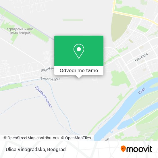 Ulica Vinogradska mapa