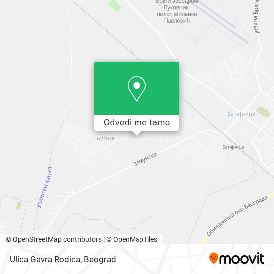 Ulica Gavra Rodica mapa