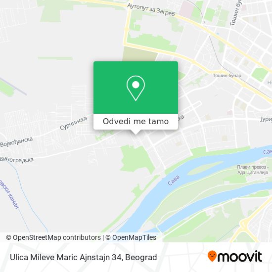 Ulica Mileve Maric Ajnstajn 34 mapa