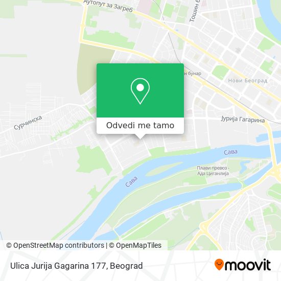 Ulica Jurija Gagarina 177 mapa