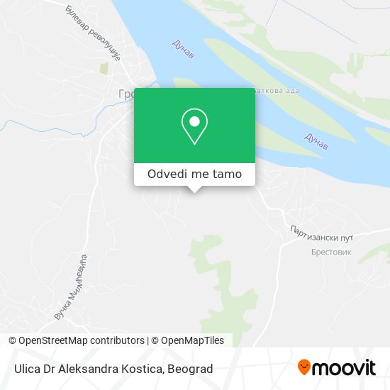 Ulica Dr Aleksandra Kostica mapa