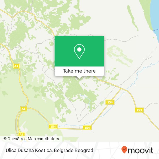 Ulica Dusana Kostica mapa