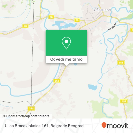 Ulica Brace Joksica 161 mapa