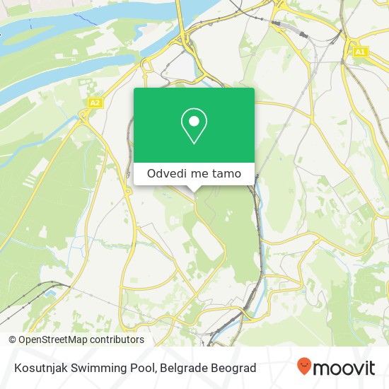 Kosutnjak Swimming Pool mapa