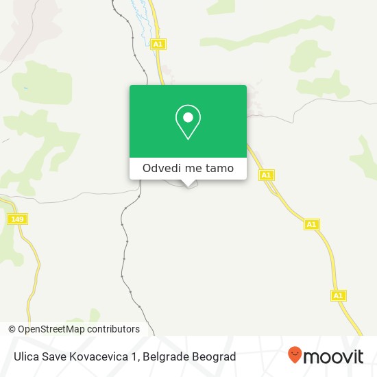 Ulica Save Kovacevica 1 mapa