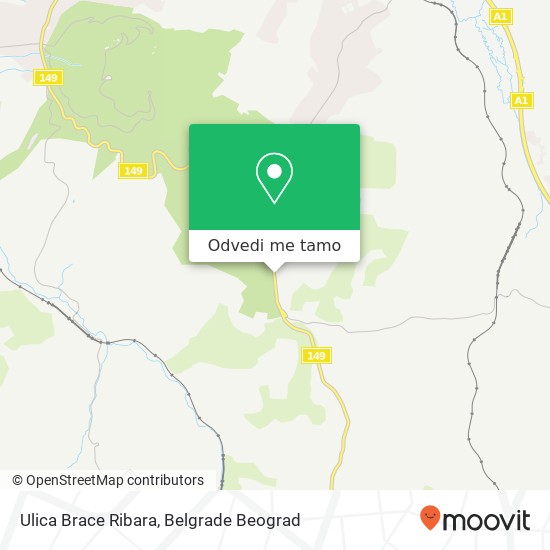 Ulica Brace Ribara mapa