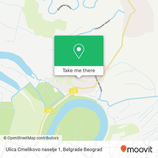 Ulica Cmelikovo naselje 1 mapa