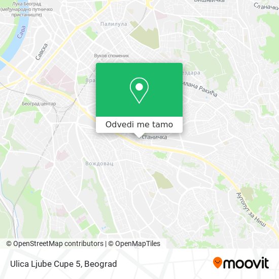 Ulica Ljube Cupe 5 mapa