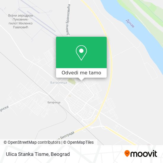 Ulica Stanka Tisme mapa