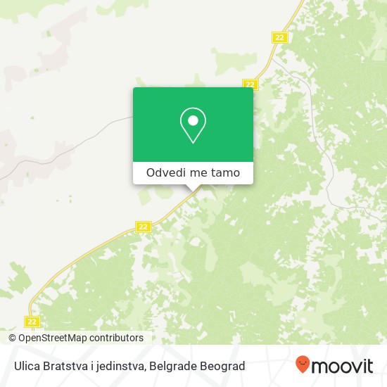 Ulica Bratstva i jedinstva mapa