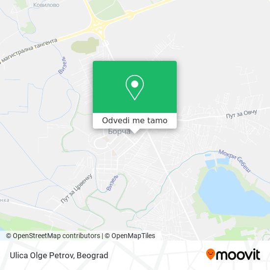 Ulica Olge Petrov mapa