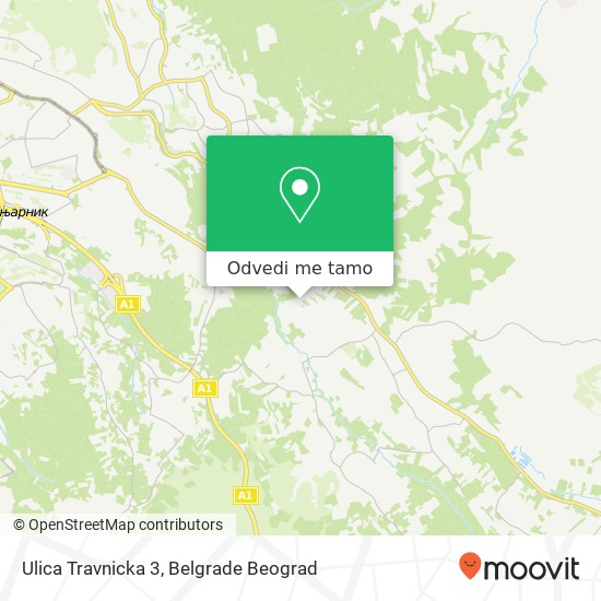 Ulica Travnicka 3 mapa