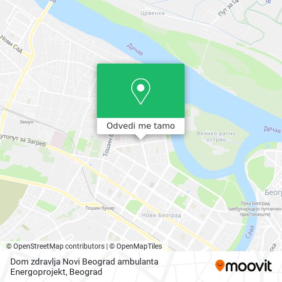 Dom zdravlja Novi Beograd ambulanta Energoprojekt mapa