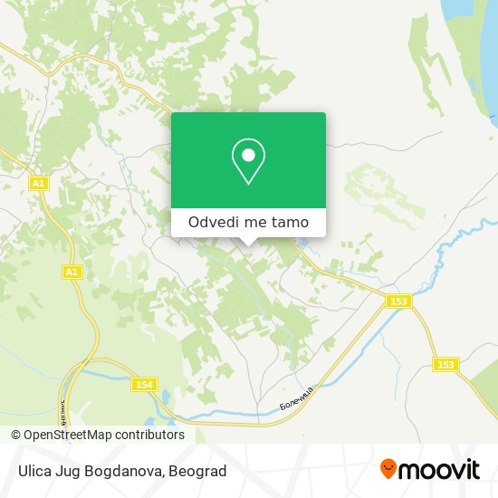 Ulica Jug Bogdanova mapa