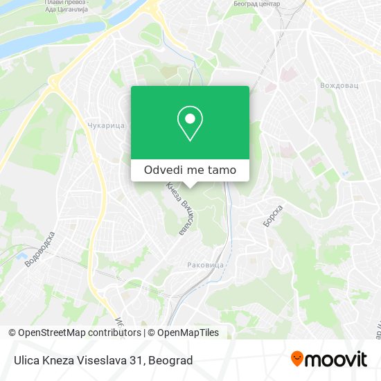 Ulica Kneza Viseslava 31 mapa