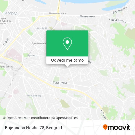 Војислава Илића 78 mapa