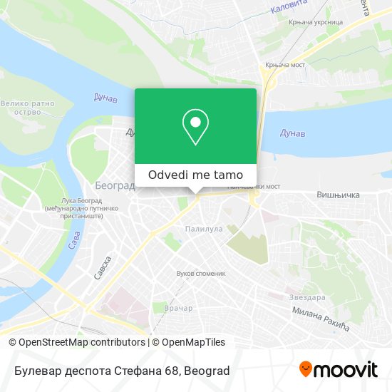 Булевар деспота Стефана 68 mapa