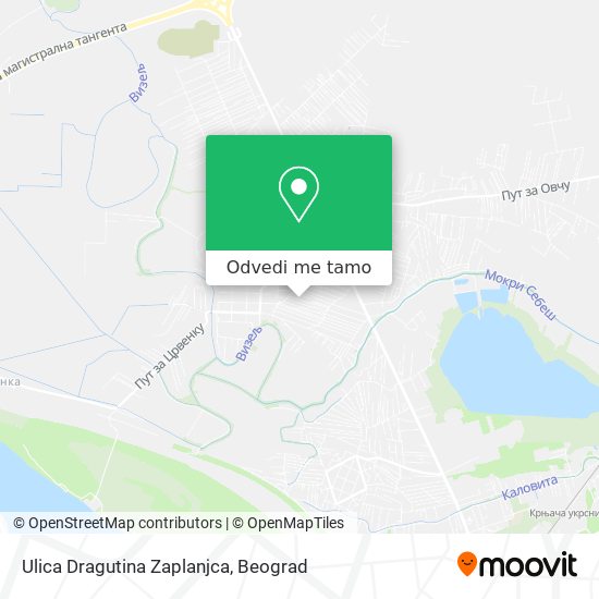 Ulica Dragutina Zaplanjca mapa