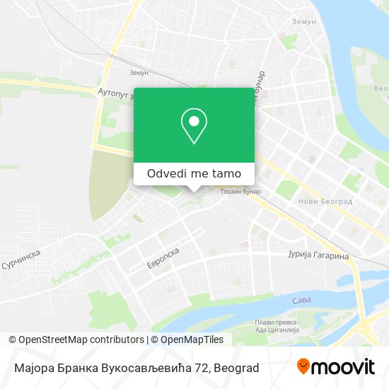 Мајора Бранка Вукосављевића 72 mapa