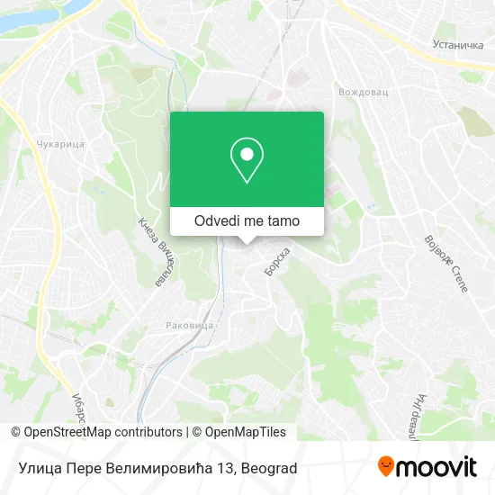 Улица Пере Велимировића 13 mapa