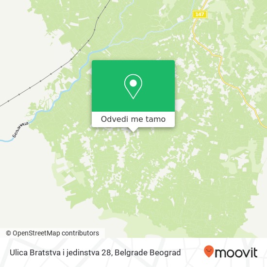 Ulica Bratstva i jedinstva 28 mapa