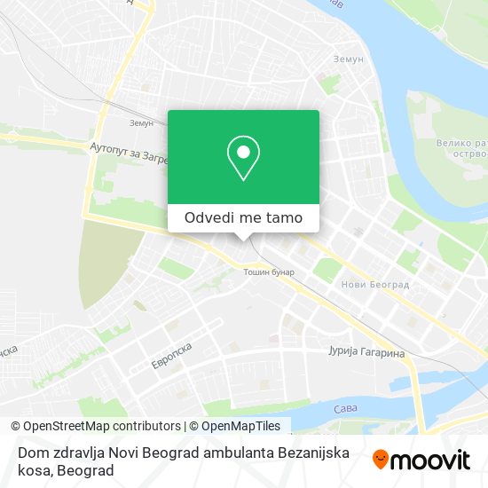 Dom zdravlja Novi Beograd ambulanta Bezanijska kosa mapa