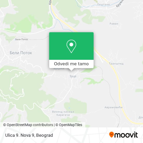 Ulica 9. Nova 9 mapa