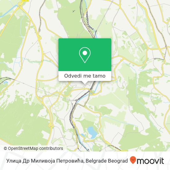 Улица Др Миливоја Петровића mapa