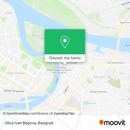 Ulica Ivan Begova mapa