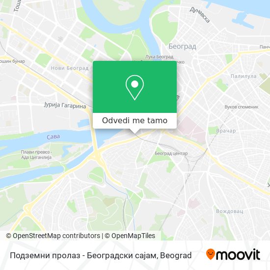 Подземни пролаз - Београдски сајам mapa