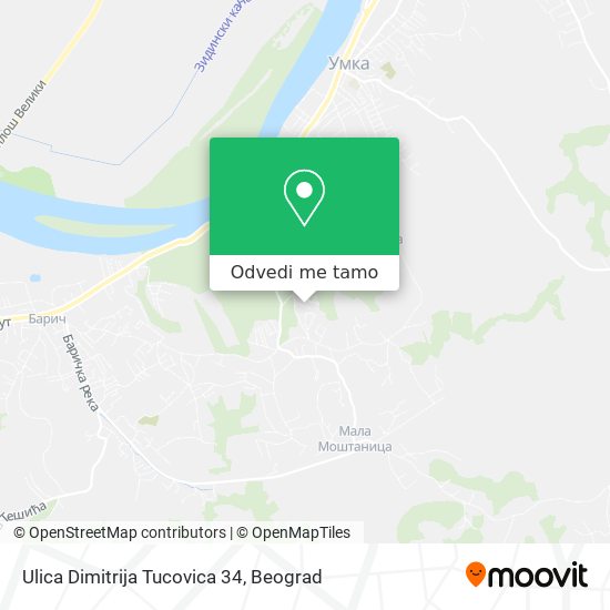 Ulica Dimitrija Tucovica 34 mapa