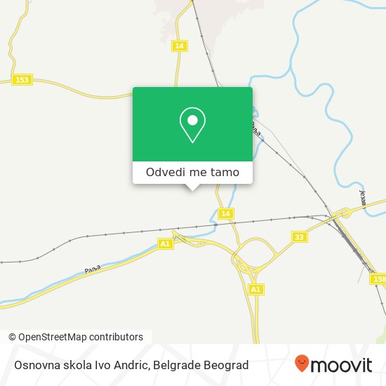 Osnovna skola Ivo Andric mapa