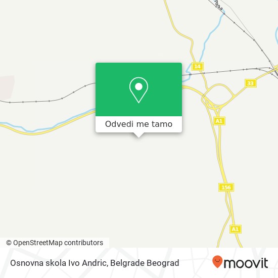 Osnovna skola Ivo Andric mapa