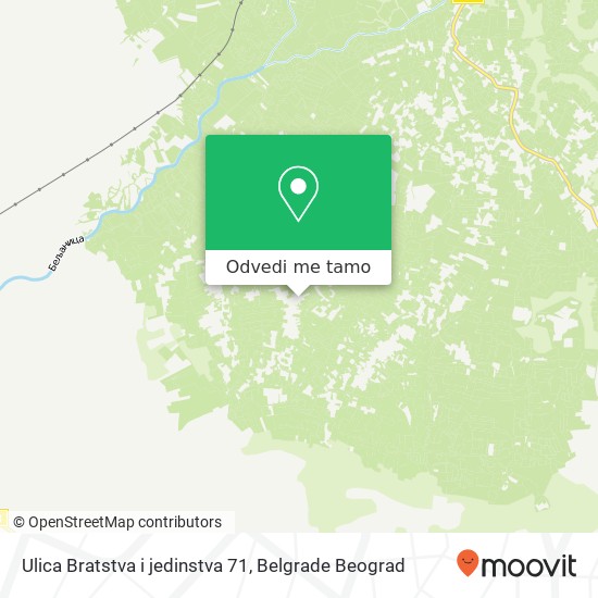 Ulica Bratstva i jedinstva 71 mapa