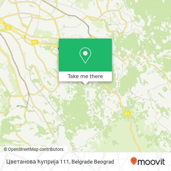 Цветанова ћуприја 111 mapa