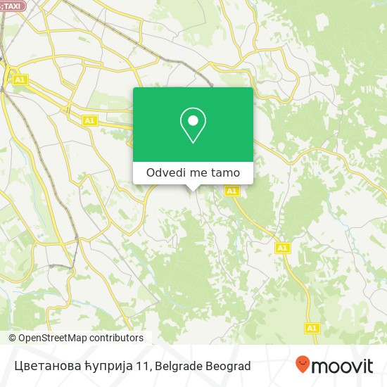 Цветанова ћуприја 11 mapa