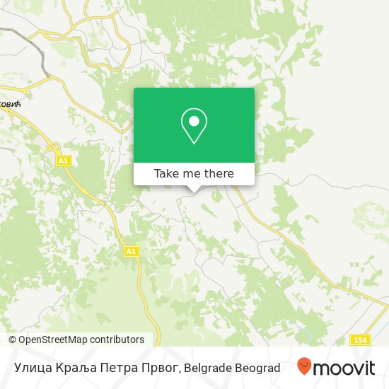 Улица Краља Петра Првог mapa