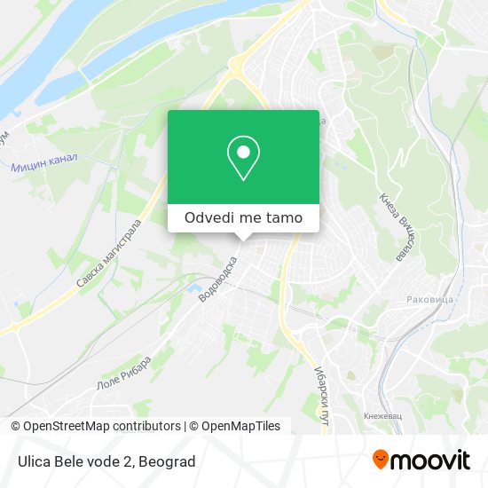 Ulica Bele vode 2 mapa