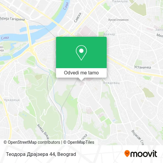 Теодора Драјзера 44 mapa