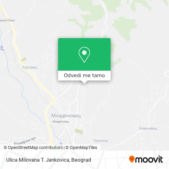 Ulica Milovana T. Jankovica mapa