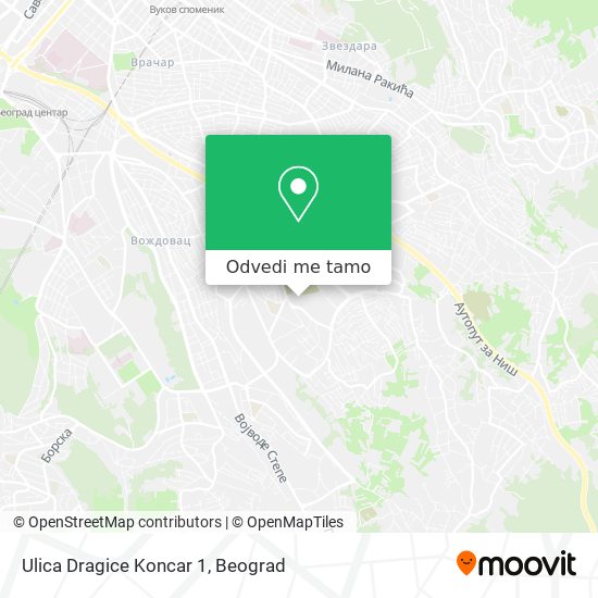 Ulica Dragice Koncar 1 mapa