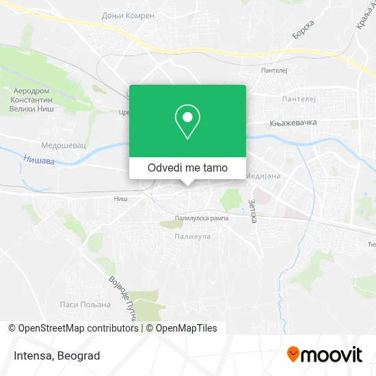 Intensa mapa