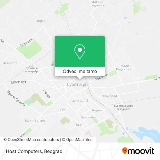 Host Computers mapa