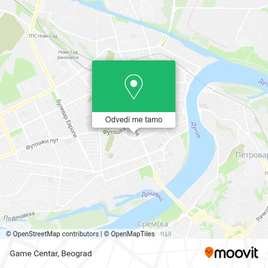 Game Centar mapa