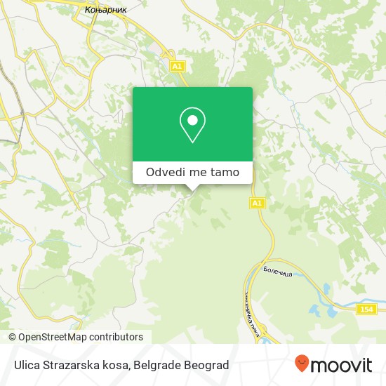 Ulica Strazarska kosa mapa