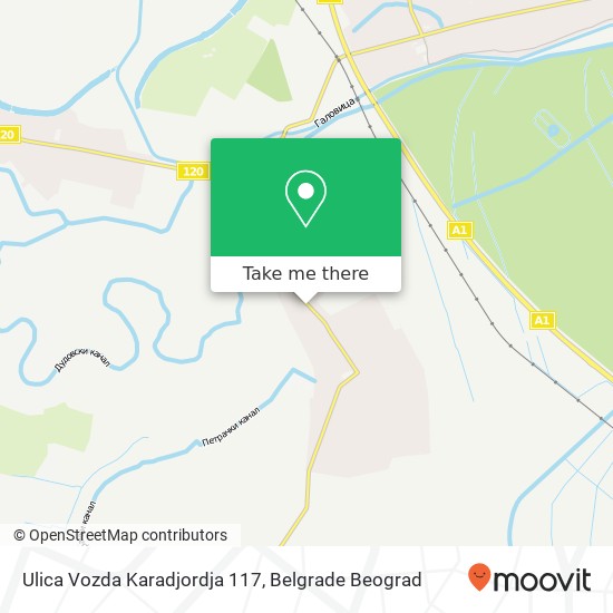 Ulica Vozda Karadjordja 117 mapa