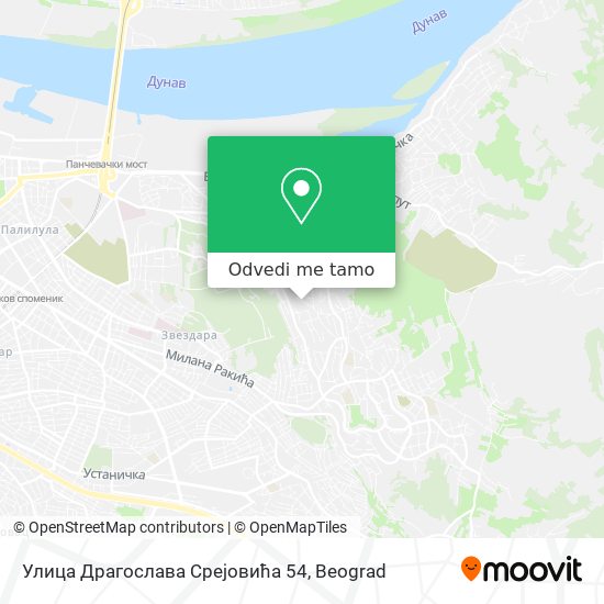 Улица Драгослава Срејовића 54 mapa