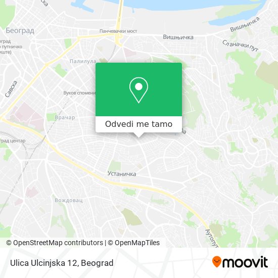 Ulica Ulcinjska 12 mapa