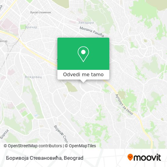 Боривоја Стевановића mapa